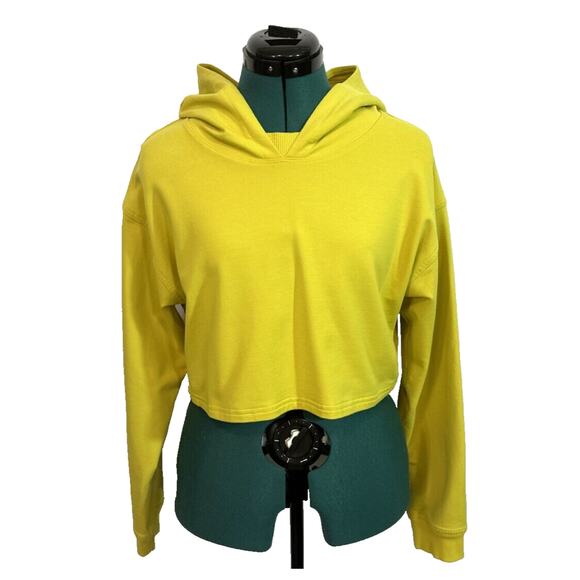 LULULEMON All Yours Cropped‎ Hoodie Soleil Yellow W3DPTS Size 10 - Picture 1 of 9